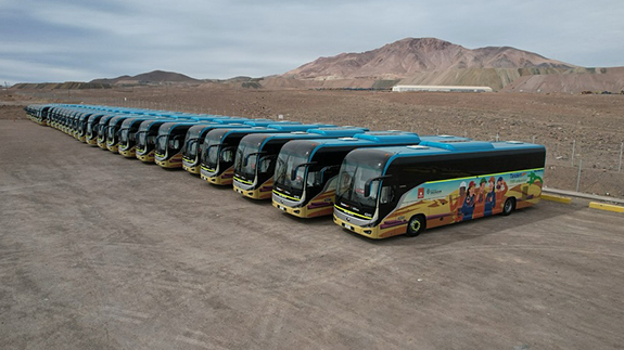 Livraison par Yutong de 30 autocars électriques à Codelco au Chili pour faciliter la mobilité verte locale