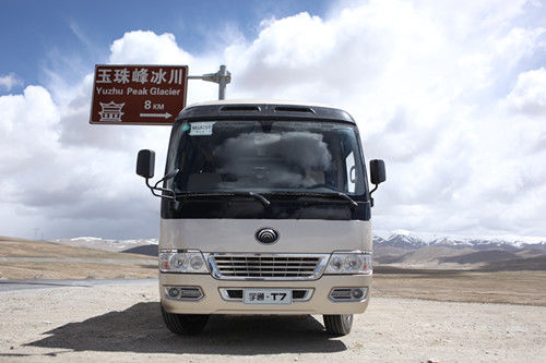 5030 mètres d’altitude, conquis sans la moindre difficulté par T7 de Yutong