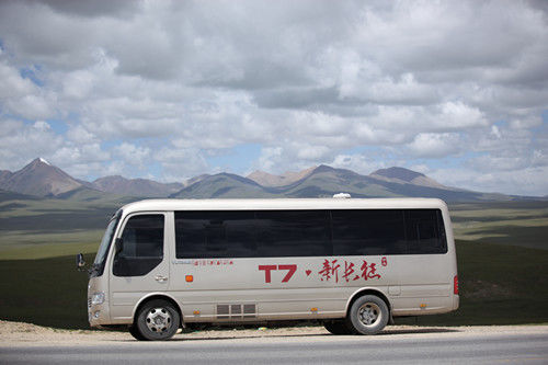 5030 mètres d’altitude, conquis sans la moindre difficulté par T7 de Yutong