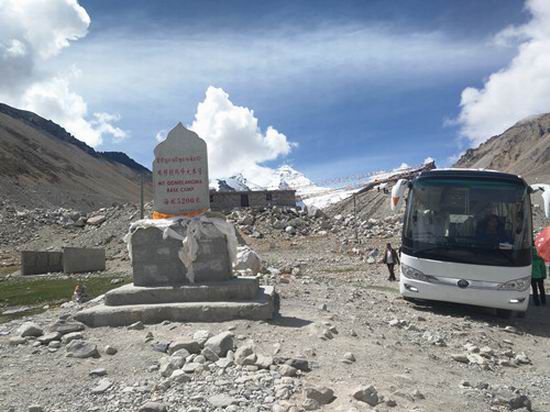 Le Yutong bus électrique à 100% a dompté l’altitude de 5200m