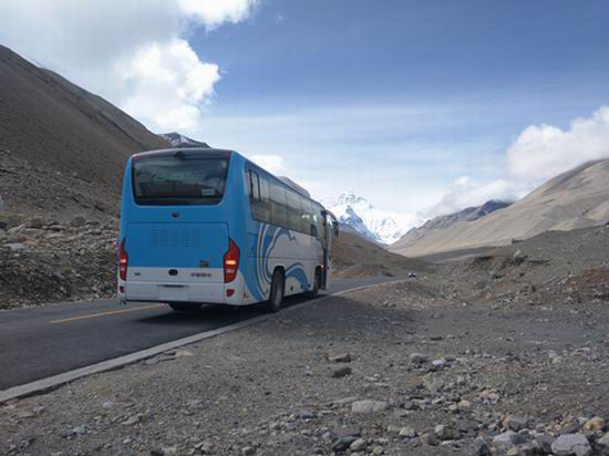 Le Yutong bus électrique à 100% a dompté l’altitude de 5200m