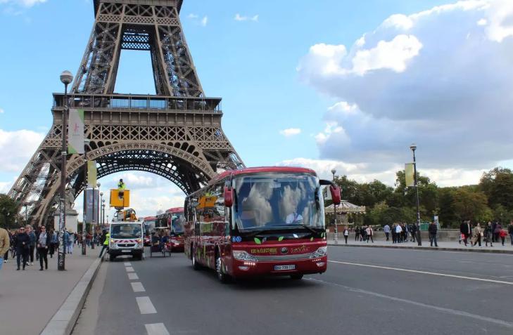 Lancement de la première ligne interurbaine des autocars 100 % électriques en Europe. L’autocar purement électrique de Yutong entre en Provence, France