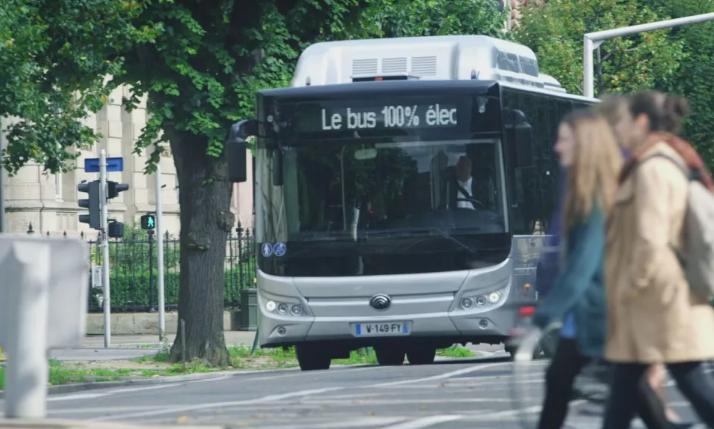 Lancement de la première ligne interurbaine des autocars 100 % électriques en Europe. L’autocar purement électrique de Yutong entre en Provence, France
