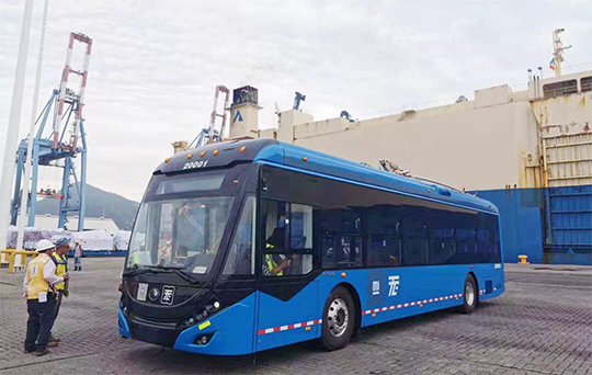Allant de l’autre côté de l’océan, 63 unités de trolleybus à deux sources de Yutong entrent au Mexique!